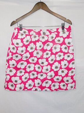 EP PRO Pink White Floral Golf Skort Skirt with Shorts Womens 10